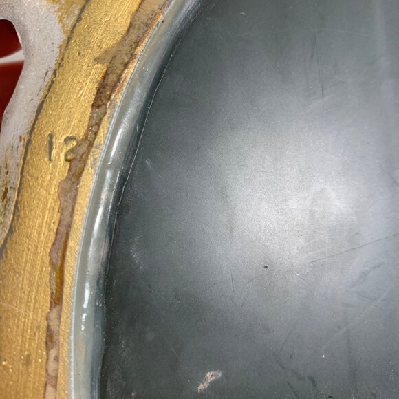 Vintage Ornate Oval Wall Mirror With Off-white Frame Mid Century Made In USA - Picture 8 of 9